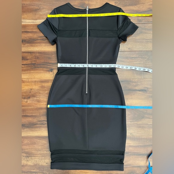 Women’s Belle Sky Black/ Mid Length /Short Sleeve/ Round Neck Line Dress - Picture 13 of 15